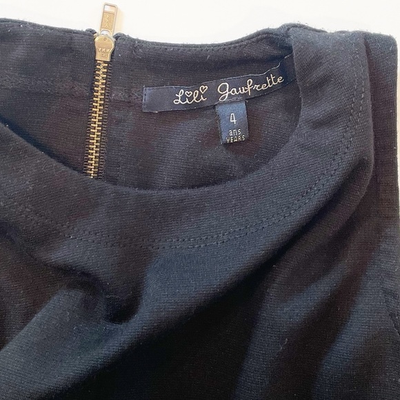 Lili Gaufrette‎ 4T Black Dress - Picture 4 of 6